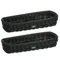 Produktbild: Westmark 2 Besteck-Körbe, geeignet für Hotel und Gastronomie, Rechteckig, je ca. 28 x 11 x 5 cm, Synthetikfaser, Saleen-Edition, Schwarz, 020169191E3
