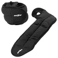 Produktbild: MAXXIVA Handmanschetten Gewichtsmanschetten Set Schwarz 2 x 2,0kg mit Klettverschluss Eisensandfüllung Laufgewichte Krafttraining Fitness Workout 4 kg