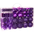 Produktbild: BRUBAKER Weihnachtskugeln 8000.12, lila, Kunststoff, Set mit 101 Teilen