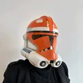 Produktbild: Star Wars Clone Trooper PVC Kopfbedeckung Maske Orange Cosplay 1:1