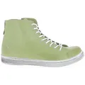 Produktbild: Andrea Conti 0341500 Damen Schnürboots mit Reißverschluss High Top Leder, Größe:39 EU, Farbe:Grün