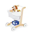 Produktbild: Pinolino® Spiel-Einkaufswagen Erna mit Stoffkorb & Rädern - Holzspielzeug in Weiß, (1-tlg), Fördert Motorik, Kreativität und soziale Fähigkeiten