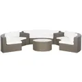 Produktbild: Beliani Lounge-Set, Braun, Kunststoff, 9-Sitzer, Rund, Loungemöbel, Gartenlounge-Sets