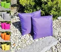 Produktbild: JACK 1x 45x45cm Outdoor Lounge Kissen Dekokissen inkl. Füllung Wasserabweisend Sitzkissen Garten Stuhl Lotus Effekt, Farbe:Lila