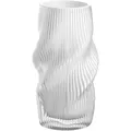 Produktbild: LEONARDO HOME Verdi Vase • 1 Stück • Kunstvolle Blumenvase für Tischdeko • Hingucker durch geschwungenes Design • Glasvase für Blumensträuße • Elegantes Tischaccessoire • Höhe 19,4 cm • weiß • 055274