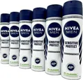 Produktbild: 6x Nivea Men  SENSITIVE PROTECT  -  48h Deo Spray Deodorant 0% ALKOHOL (6x150ml)