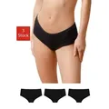 Produktbild: SNOCKS Hipster Panties Damen Unterhose (3-St., 3 Stück) aus Bio-Baumwolle für ein bequemes Tragegefühl schwarz|weiß 3XL