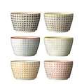 Produktbild: Schüssel Schalen Dessertschalen Müslischale Carla 6er-Set bunt Muster Keramik