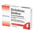 Produktbild: DICLOFENAC Zentiva 25 mg Filmtabletten 20 St