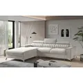 Produktbild: P & B Ecksofa, Beige, Metall, 3-Sitzer, L-Form, 278x205 cm, Made in EU, Wohnzimmer, Sofas & Couches, Wohnlandschaften, Ecksofas