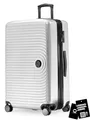 Produktbild: Hauptstadtkoffer Mitte - Großer Hartschalenkoffer + Digitaler Namensschild, TSA, 4 Rollen, Check-In Gepäck mit XL-Erweiterung, Reisegepäck 77cm, Koffer bis 23kg Gepäck, 130 Liter, Weißmatt