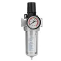 Produktbild: DEWIN Druckminderer Druckluft, Wasserabscheider Druckluft BSP 1/2 Zoll Luftkompressor Feuchtigkeitsfallen Filterregler mit Montageanschluss