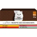 Produktbild: Gourmet Katzenfutter Nassfutter Mix 60 x 85g Huhn Rind Forelle Seelachs OVP