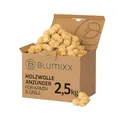 Produktbild: Blumixx Kaminanzünder Holzwolle Anzünder 2,5 kg - ca. 250 STK. - Ökologische Kamin- und Grillanzünder aus reinem Holz und Wachs, FSC-Zertifiziert, Effiziente und nachhaltige Anzündhilfe