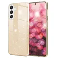 Produktbild: NALIA Glitzerhülle für Samsung Galaxy S24 - Funkelnder Glitzer-Look & Grip - SHINEPOP (Silikon Case) - Marke aus Berlin, Farbe:Gold
