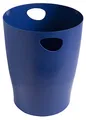 Produktbild: EXACOMPTA - Ref. 45303D - Set mit 8 Papierkörben ECOBIN BeeBlue mit Griffen - Volumen 15 Liter - Maße 26,3 x 26,3 x 33,5 cm - für Büro oder Zuhause - Farbe Marineblau