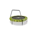 Produktbild: EXIT Toys Tiggy Junior Trampolin mit Stange - ø140cm - Für Kleinkinder - Innen- und Außenbereich - Mit Gummibändern für sanftes Springen - Einzigartiges Design - Schwarz/Grün