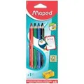 Produktbild: Maped - Whiteboard-Marker MARKER'PEPS 100% FSC Holz x4 + Anspitzer (4 x) (833800FC)