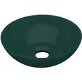 Produktbild: vidaXL Waschbecken Keramik Dunkelgrün Rund 146981
