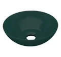 Produktbild: vidaXL Waschbecken, Waschtisch Keramik Dunkelgrün Rund