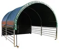 Produktbild: Weidezelt Pferde 4 x 4 m Weideunterstand PVC Plane Sturmfest offene Seiten 16 m²
