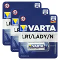 Produktbild: 3 x Varta N Größe / LR1 Batterien 1,5V Alkaline Lady MN9100 AM5 E90 4001 LR01