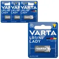 Produktbild: 4x VARTA LR1 Lady N 4001 MN9100 Batterie 850mAh  ø12x29mm 4001