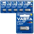 Produktbild: 6x VARTA LR1 Lady N 4001 MN9100 Batterie 850mAh  ø12x29mm 4001