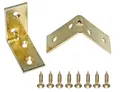 Produktbild: Hettich Verbindungswinkel, Stuhlwinkel, 40 x 40 x 15 mm, Stahl vermessingt, 8 Stück, 89320