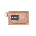 Produktbild: BOLD Lässig Kinder Geldbeutel mit Klettverschluss und transparenten Sichtfenster/School Wallet Bold Leaves caramel