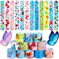 Produktbild: Viicoor 30 Stück Schmetterling Slap Armbänder für Kinder, Party-Accessoires, Snap Bands (Butterfly-24P)