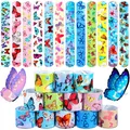 Produktbild: 30 Stück Schmetterling Slap Armbänder für Kinder Party-Accessoires Snap Bands...