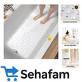 Produktbild: Rutschfeste Badewannenmatte 101 x 40cm BPA-frei, weiß – Sicherheit für Ihr Bad