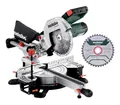 Produktbild: metabo Kapp- und Gehrungssäge Set KGS 216 M – 613216900 – Mit Precision Cut Line, 216 mm 2. Hartmetall-Sägeblatt und Zugfunktion – 2 m Kabellänge