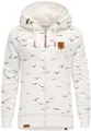 Produktbild: REPUBLIX Damen Sweatjacke Hoodie Sweatshirt Pullover Zipper Jacke RD-024 Weiß 3XL
