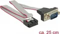 Produktbild: DeLOCK Kabel RS-232 Seriell - Belegung Seriell > Pfostenbuchse - 25cm - Grau (89900)