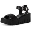 Produktbild: Tamaris Keilsandalette Sommerschuh, Riemchensandale mit modischer Plateausohle schwarz 41 EU