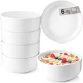Produktbild: SÄNGER | Müslischalen Marlo 6 tlg, Müsli Schüssel Set 6 Personen, Porzellan Bowl Schüssel, Schale, Spülmaschinenfest, Müsli Schale Weiß mit moderner Form 500 ml | PREMIUM COLLECTION
