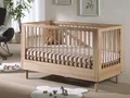 Produktbild: Babybett Kinderbett Gitterbett Juniorbett 70x140 Eiche massiv natur geölt