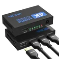 Produktbild: 4K HDMI Splitter 1 In 4 Out Mit EDID HDCP HDR 3D, 4K HDMI Verteiler Für PC, Laptop, HDTV, Projektor, 4-Port Hdmi Mehrfachstecker Kopiert 1 Quelle Zu 4 Anzeigen Gleichzeitig