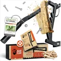 Produktbild: BearClaw Holzspalter manuell - Anzündholz Spalter zur Wandmontage - Handholzspalter, Spanmesser, Wand Holzspalter, Spalter Holz, Wood Splitter - Indoor & Outdoor Holz spalten - inkl. Anleitung