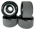 Produktbild: AOB Premium Longboard/Cruiser 2K Rollen Wheels (4 Stck.) Set Rundlauf kalibriert aufgeraut geschliffen (Schwarz 70x42mm 78A)