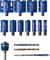 Produktbild: Bosch Lochsägen-Set 2608900489 | EXPERT Construction Material | 15-tlg. | Ø 20-76 mm | Hartmetall | für Ziegel, Holz