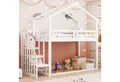 Produktbild: Flieks Etagenbett, Kinderbett Hochbett mit oberem Lattenrost und Treppe 90x200cm