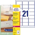 Produktbild: AVERY 525 Zweckform Folien-Adressetiketten L7560-25 transparent 63,5 x 38,1 mm