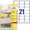 Produktbild: AVERY Zweckform Abziehhilfe QuickPEEL Wasserabweisend Selbsthaftend Adressetiketten L7560-25 Selbsthaftend DIN A4 Transparent 63,5 x 38,1 mm 25 Blatt