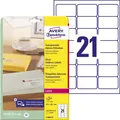 Produktbild: AVERY Zweckform Transparente Adress-Etiketten, 63,5 x 38,1mm