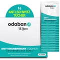 Produktbild: ODABAN Antitranspirant Tücher, 16 Stück, Deo-Wipes gegen Schwitzen und Schweißge