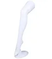 Produktbild: Strumpfbein für die Präsentation von Strümpfen und Socken, Dekobein - Weiblich, 74 cm Dekofuß mit Ständer, Schaufensterpuppe - Bein mit lebensechten Form, Sockenbein - Farbe Weiß