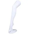 Produktbild: Strumpfbein Schaufensterpuppe Damen Bein in Weiß Dekobein mit Ständer Weiblich